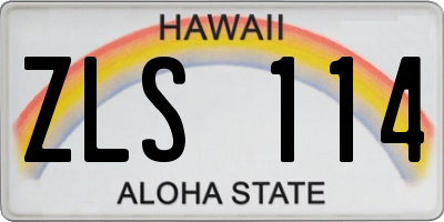 HI license plate ZLS114