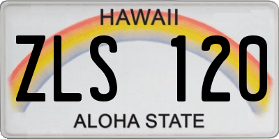 HI license plate ZLS120