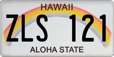 HI license plate ZLS121