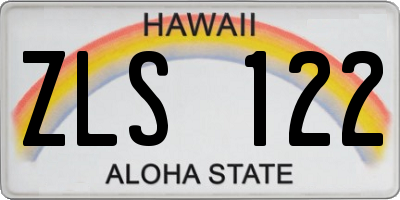 HI license plate ZLS122