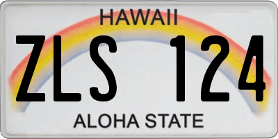 HI license plate ZLS124