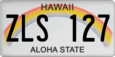 HI license plate ZLS127