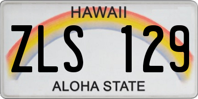 HI license plate ZLS129