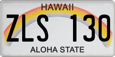 HI license plate ZLS130