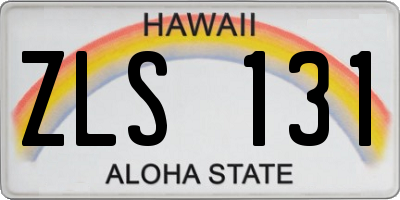 HI license plate ZLS131