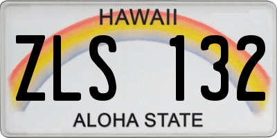 HI license plate ZLS132