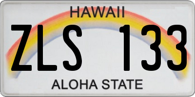 HI license plate ZLS133