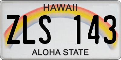 HI license plate ZLS143