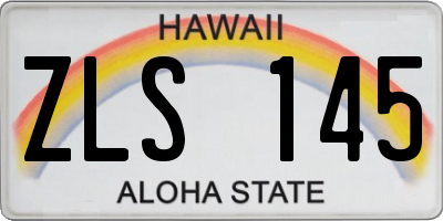 HI license plate ZLS145