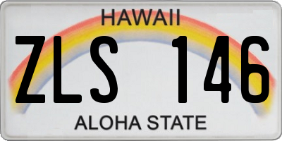 HI license plate ZLS146