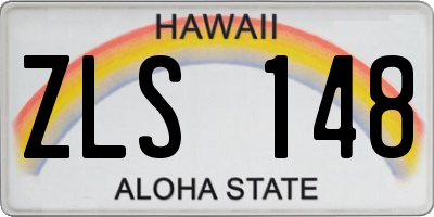 HI license plate ZLS148