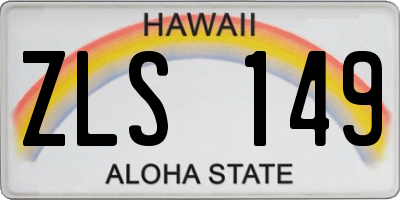 HI license plate ZLS149