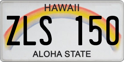 HI license plate ZLS150