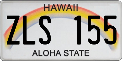 HI license plate ZLS155
