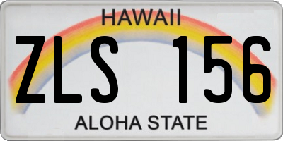 HI license plate ZLS156