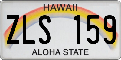 HI license plate ZLS159