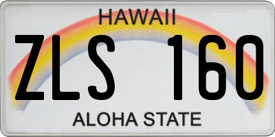 HI license plate ZLS160