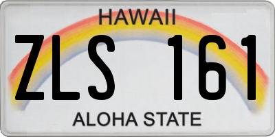 HI license plate ZLS161