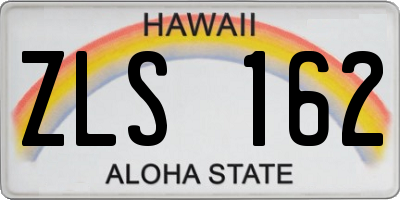 HI license plate ZLS162