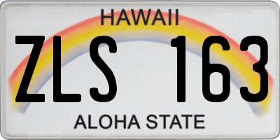HI license plate ZLS163