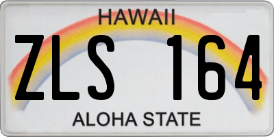 HI license plate ZLS164