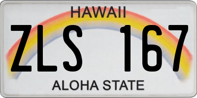 HI license plate ZLS167