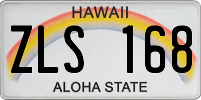 HI license plate ZLS168
