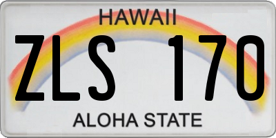 HI license plate ZLS170