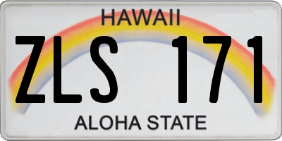 HI license plate ZLS171