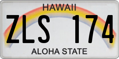 HI license plate ZLS174