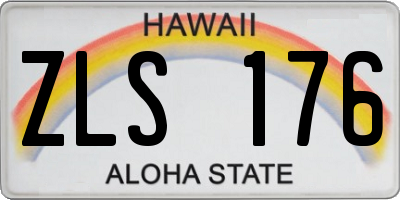 HI license plate ZLS176