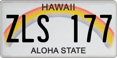 HI license plate ZLS177
