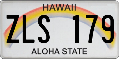 HI license plate ZLS179
