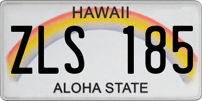 HI license plate ZLS185