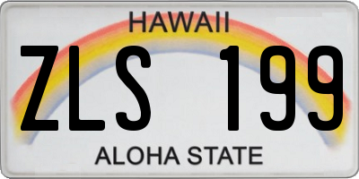HI license plate ZLS199