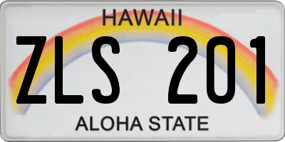 HI license plate ZLS201