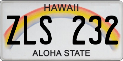 HI license plate ZLS232