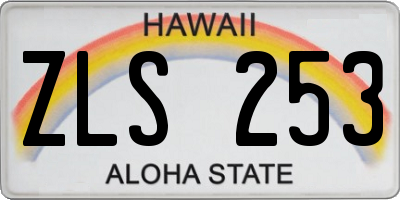 HI license plate ZLS253