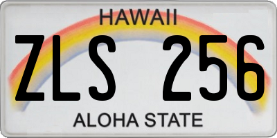 HI license plate ZLS256