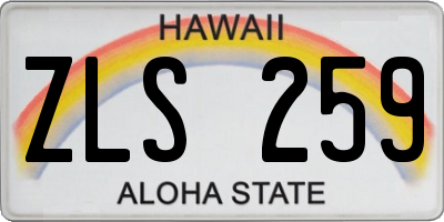 HI license plate ZLS259