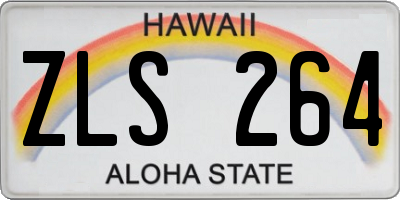 HI license plate ZLS264