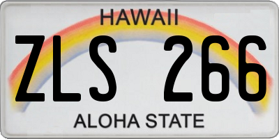 HI license plate ZLS266