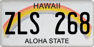 HI license plate ZLS268