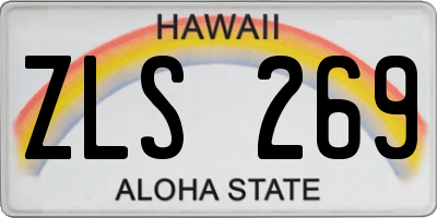 HI license plate ZLS269