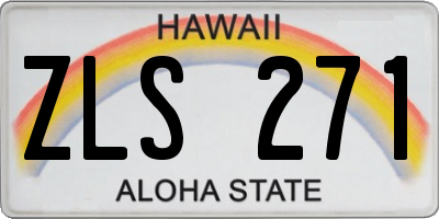 HI license plate ZLS271