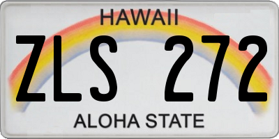 HI license plate ZLS272