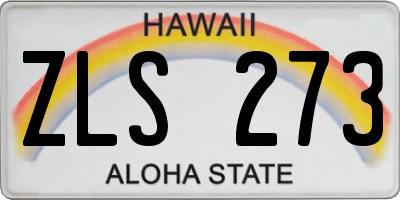 HI license plate ZLS273