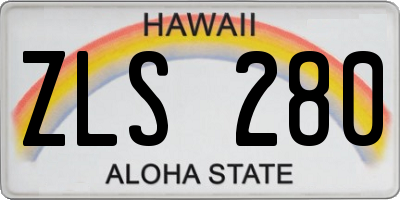 HI license plate ZLS280
