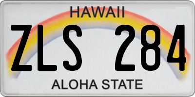 HI license plate ZLS284
