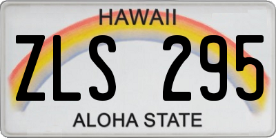 HI license plate ZLS295